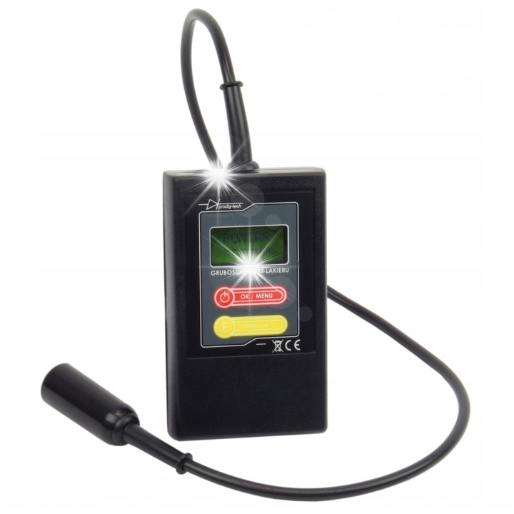 Измервател на дебелина на боята Prodig-Tech GL-1S, 0-1100um, LCD подсветка, захранване с 9V батерия
