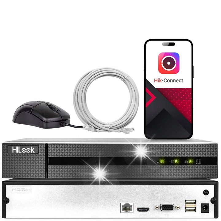 Rejestrator IP HiLook NVR-8CH-5MP, 8 canale, 8Mpx, 1 slot HDD, 315x240x48mm