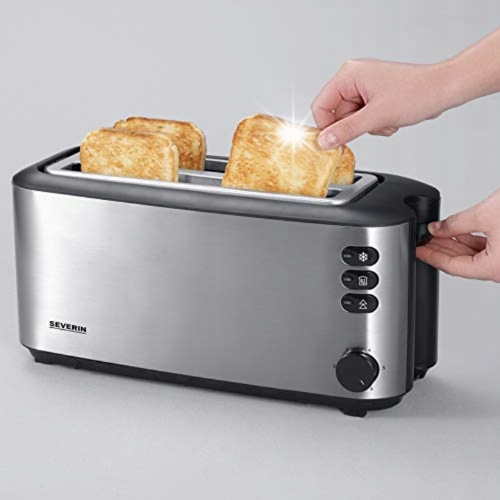 Тостер Severin AT 2509, 1400 W, 2 отделения, инокс, сребрист