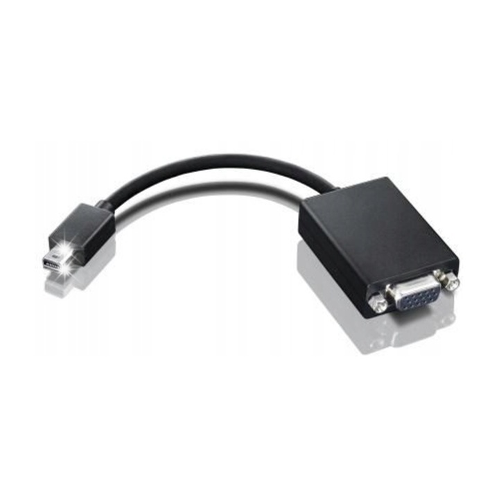 Адаптер Mini DisplayPort към VGA, Lenovo, Full HD 1080p, 20см, черен