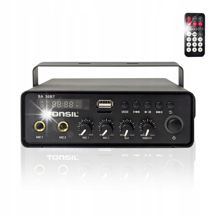 Усилвател Tonsil SA 30 BT, 15W+15W, Bluetooth, 150x55x190mm, 1кг