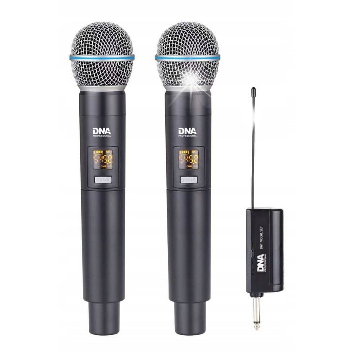 Комплект безжични микрофони, DNA, черен