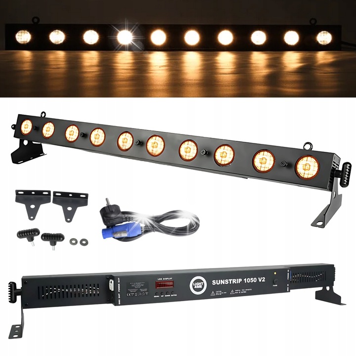 Халогенна осветителна лента Light4Me Sunstrip 1050 V2, 10x50W, топло бяла, 108x13x14cm, пълен комплект