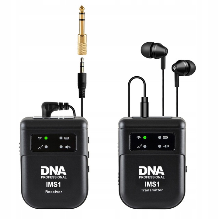 DNA IMS1 vezeték nélküli audio átviteli rendszer, 2,4 GHz, fekete, komplett készlet