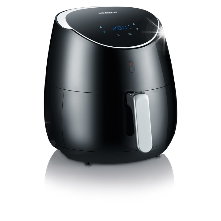 Friteuza Severin FR 2445 XXL, 2000W, 5L, fekete, LED kijelzővel