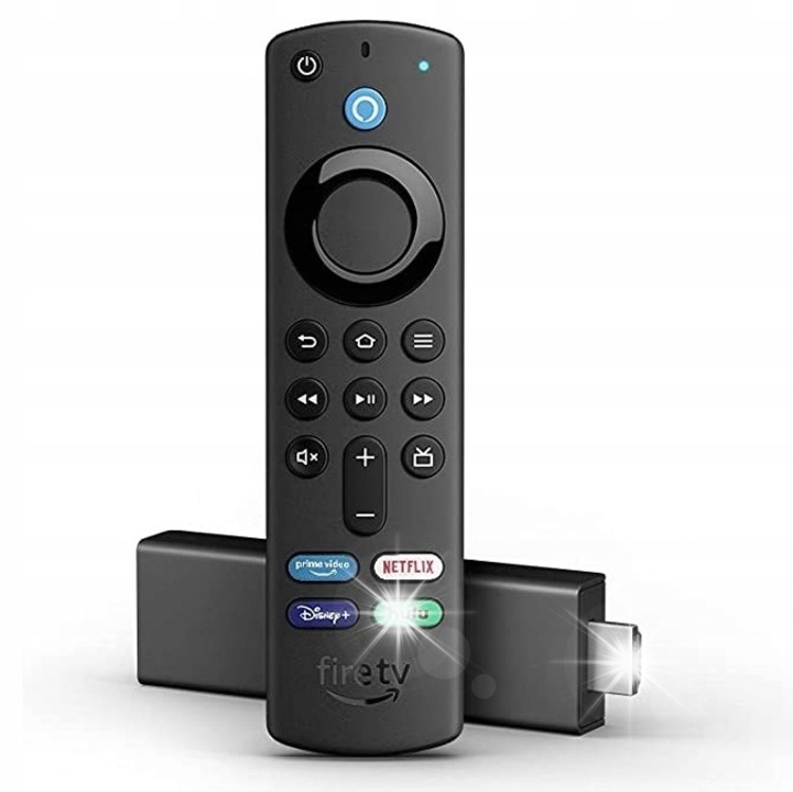 Médialejátszó Amazon Fire TV Stick 4K, 16GB, HDR10+, fekete, szett távirányítóval és kábelekkel