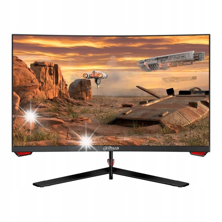 Monitor Dahua 27" LM27-E230C, Full HD, 165Hz, 1500R, fekete, 613,03x365,18x79,57mm