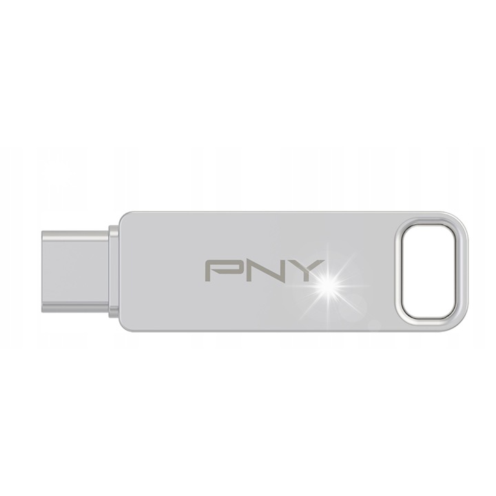 Pendrive 256GB PNY Duo Link USB 3.2, Ezüst, 200MB/s