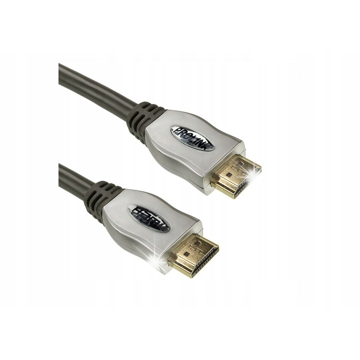 Кабел HDMI Prolink Exclusive, 1.8м, 4K UltraHD, 24к злато, двойно екраниран