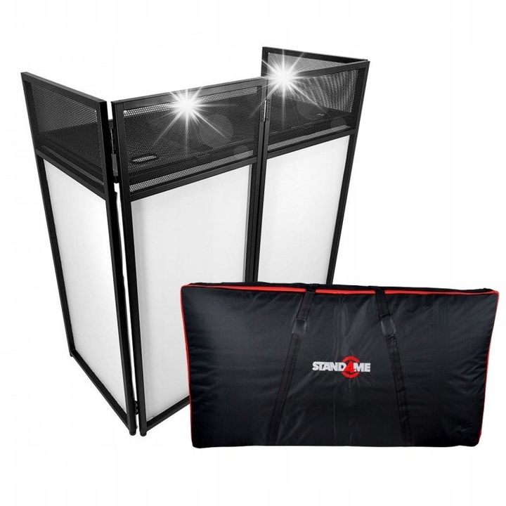 Stand DJ XL Stand4Me, paravánnal és asztallal, 50,8x101,6cm, fekete, 94cm