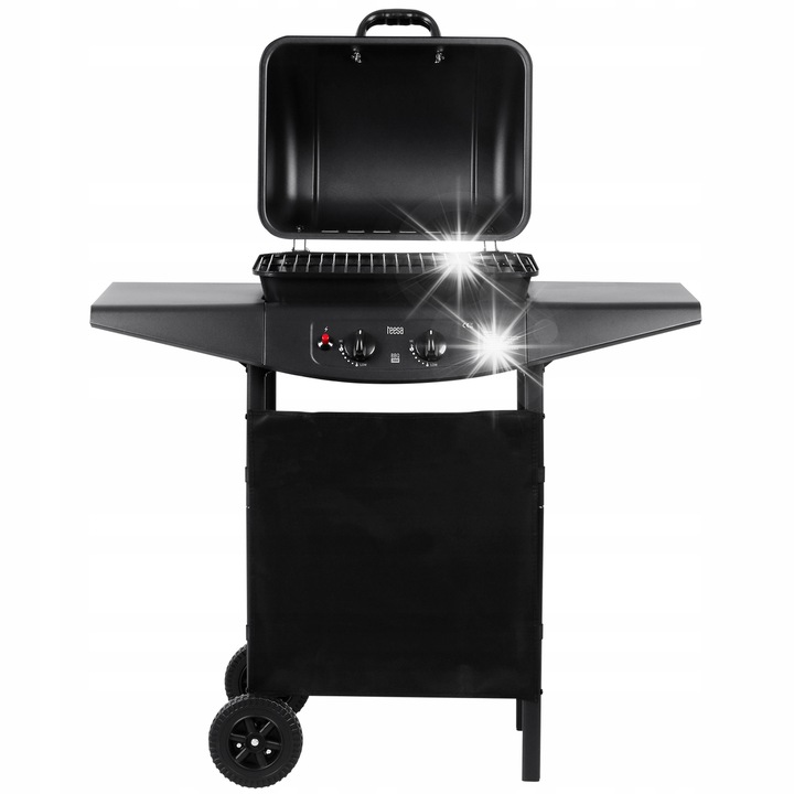 Газов грил Teesa BBQ 2000, 2 горелки, 5 kW, 46x34см, 98x44x100см