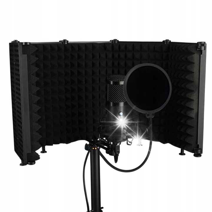 DNA NSP akusztikus fülke készlet, DNA SCS1 állvány, NN POP 01 pop szűrő, 69x28cm, 0,91kg, 2,3kg