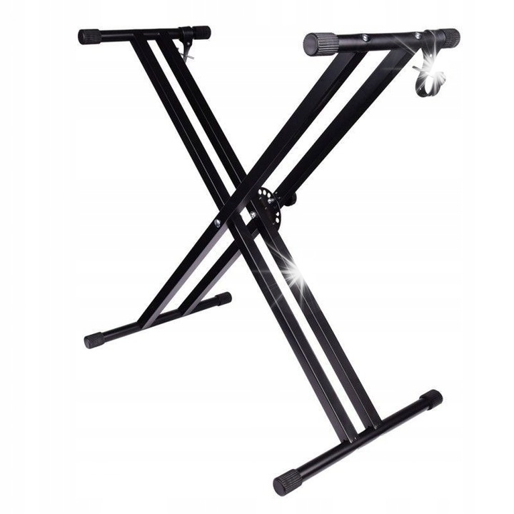 NN X4 billentyűzetállvány, fekete, fém, állítható magasság 30-95cm, maximális teherbírás 50kg