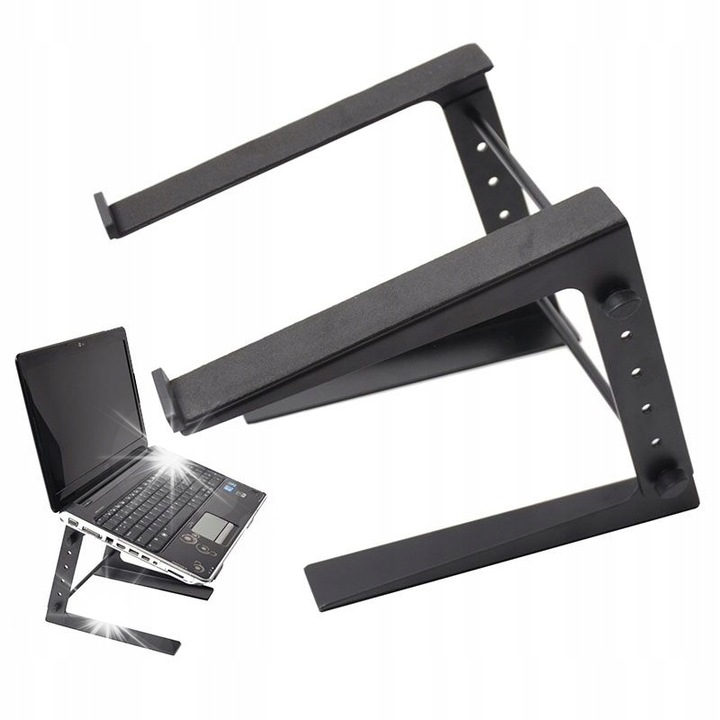 Stativ laptop DNA LT1, 17-32cm, fekete, mixerhez vagy DJ kontrollerhez