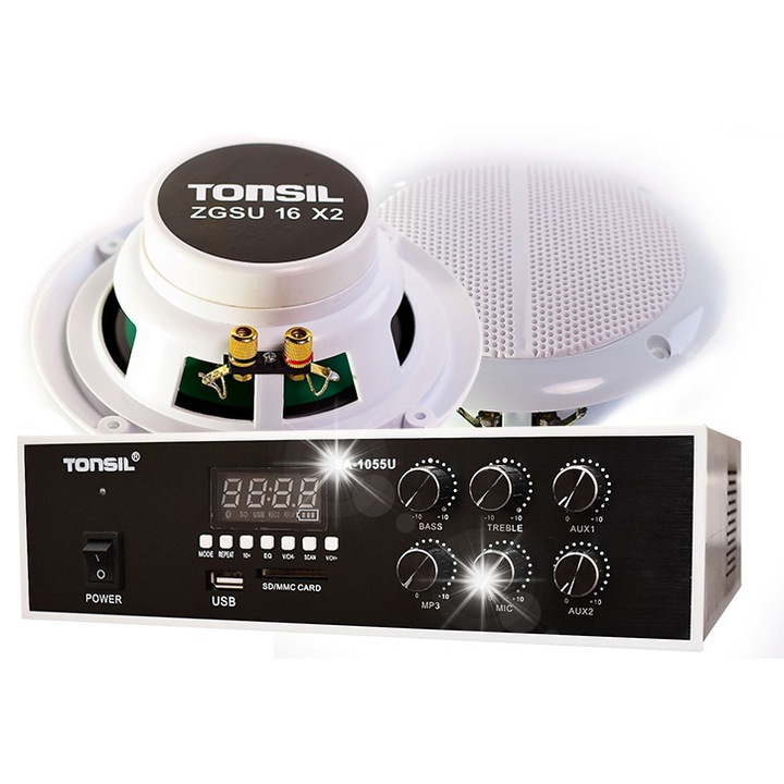 Таванна аудио система, Tonsil, ZGSU 16, MP3, Bluetooth, 250x220x70mm