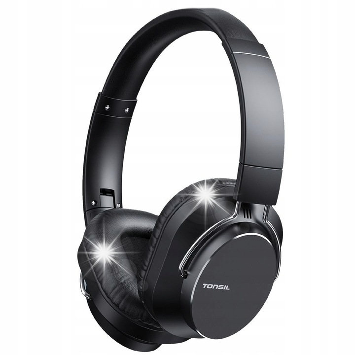 Tonsil R45BT vezeték nélküli fejhallgató ANC-vel, mikrofonnal, fekete, 199x176x50mm