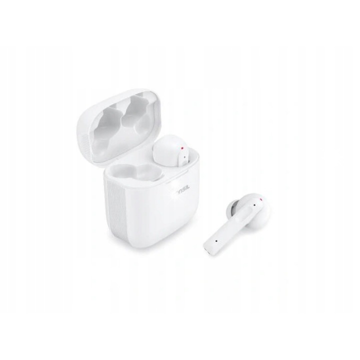 Безжични слушалки Tonsil T55BT, Bluetooth 5.0, ANC, бели, комплект