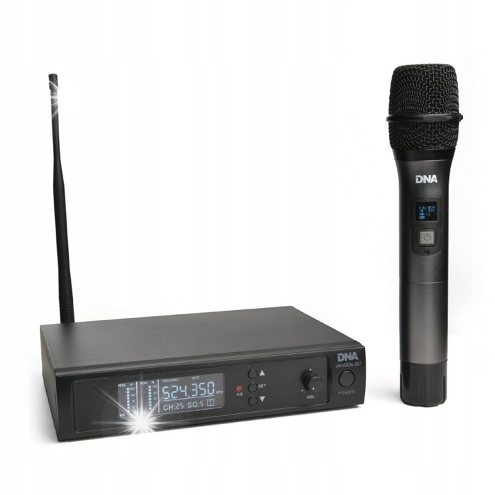 Комплект безжични микрофони KRU-200, KST-3U, UHF, 460-970MHz, със стойка, кабели, батерия, транспортен куфар