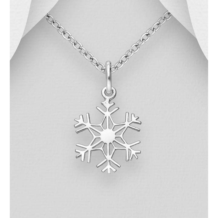 Pandantiv din argint model fulg de zapada