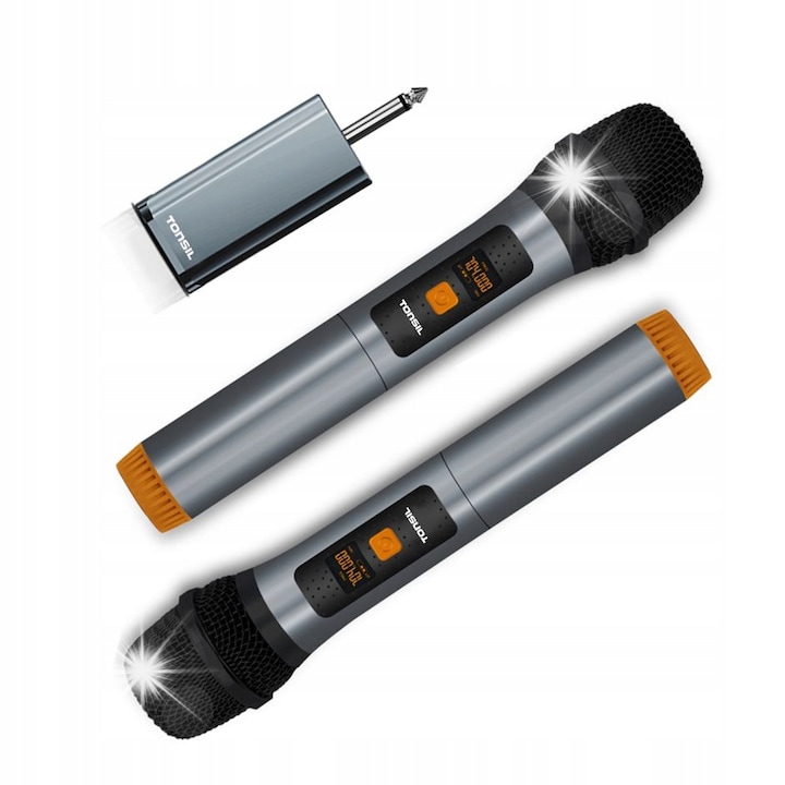 Tonsil MBD 320 vezeték nélküli dinamikus mikrofon, 2x szett, UHF, szürke, 56,5x255mm