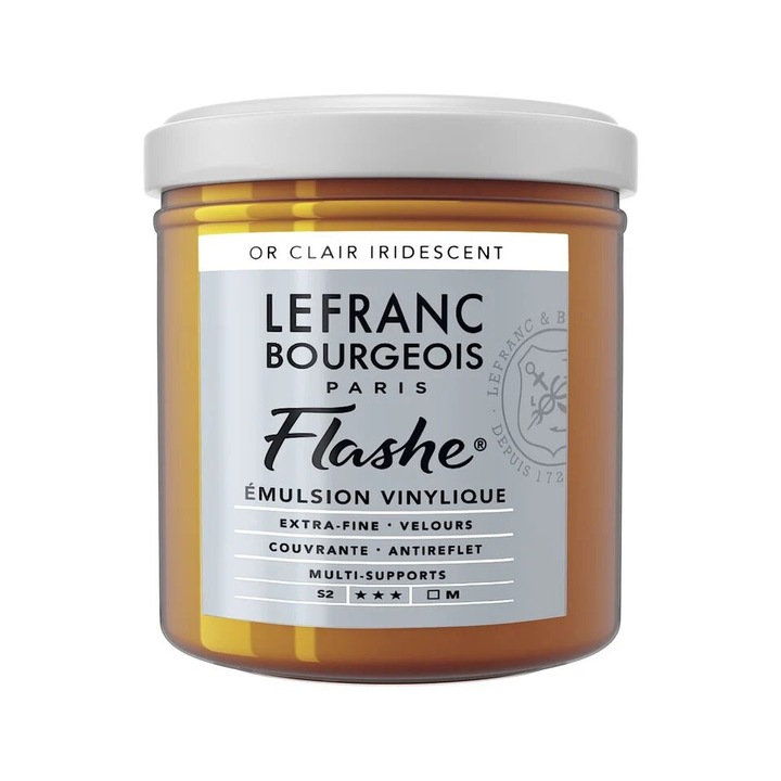 Culoare acrilica extrafina Flashe Lefranc&Bourgeois - 125ml, Iridescent Light Gold - 834