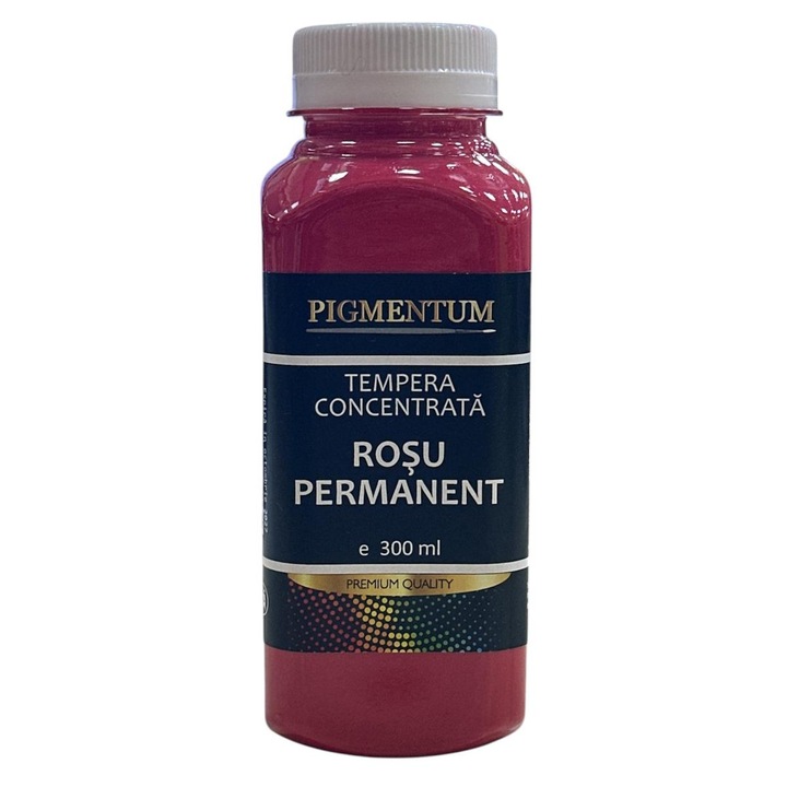 Tempera concentrata profesional 300ml Rosu permanent, PIGMENTUM
