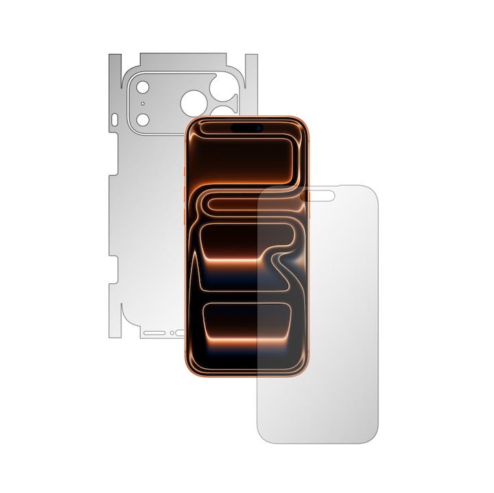 Folie Full Body iSkinz HD за Apple iPhone 17 Pro Max - 360 Cut, Invisible Skinz Ultra-Clear, Силиконова за Екран, Заден Капак и Страни, Прозрачен Самозалепващ се Скин