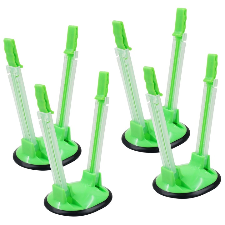 Поддръжка за чанти DUOAMARE, комплект 4 бр., зелен, пластмаса, регулируема, незалепваща