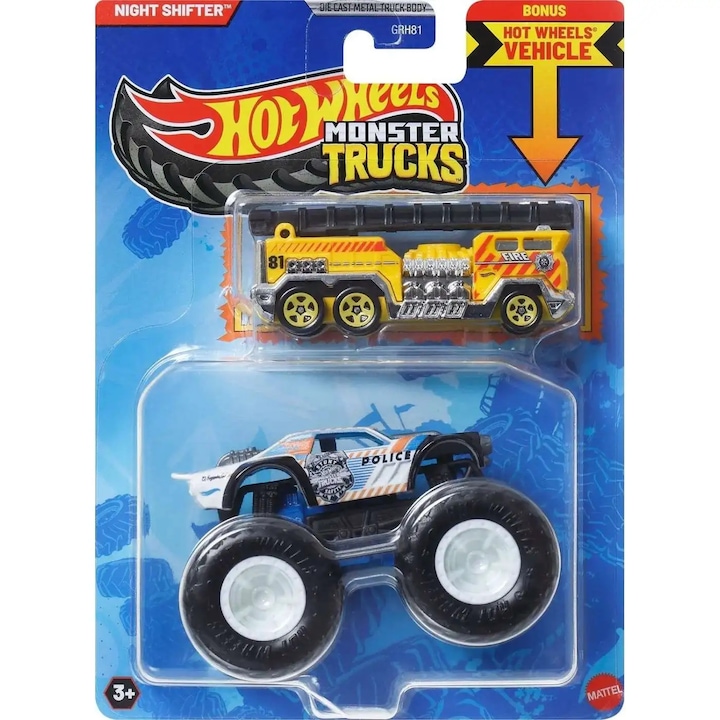 Masinuta Monster Trucks 1:64 - Night Shifter