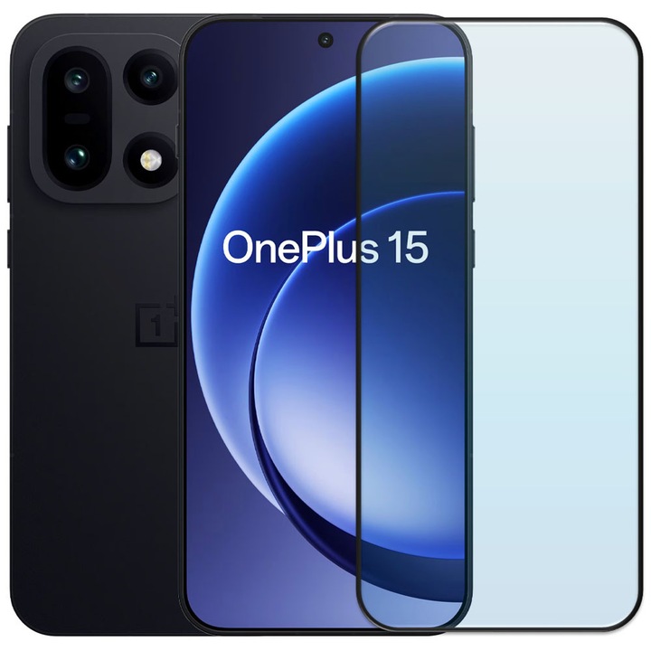 Folie din sticla securizata pentru OnePlus 15, HAMSTERBOX Glass Shield, Protectie completa ecran, Full face, Aplicare rapida, Case Friendly, Transparenta