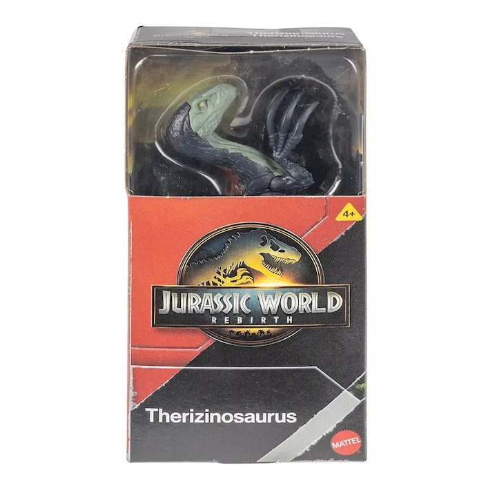 Figurina Mattel Jurassic World Rebirth, Therizinosaurus, 15 cm, articulatii mobile, sculptura realista