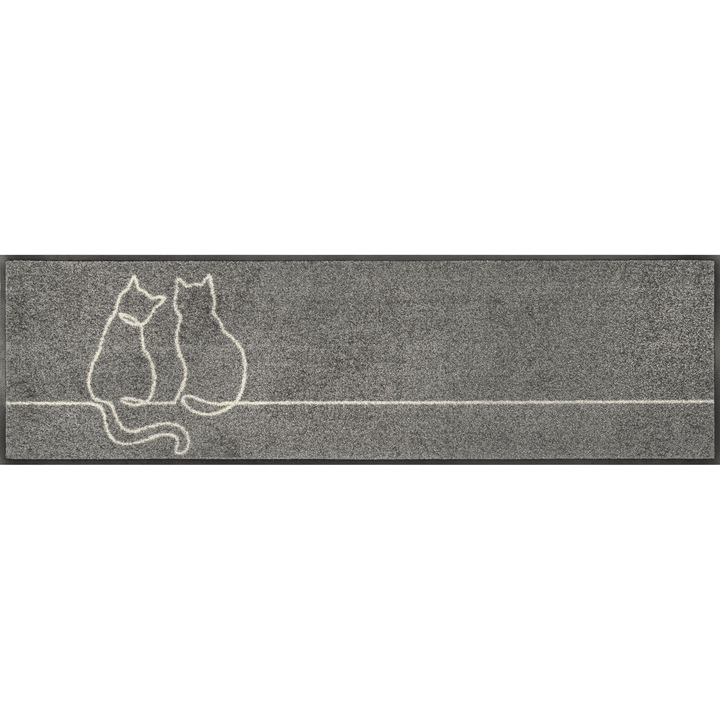 KLEEN TEX Wash+Dry Design bejárati szőnyeg, 35x120cm, csúszásmentes, mosható, szürke