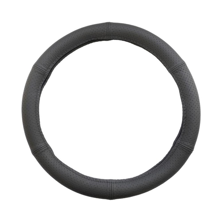 Husa Volan Umbrella Piele Naturala Perforata - Negru, 39-41 cm (Universal, Aderenta Sporita)