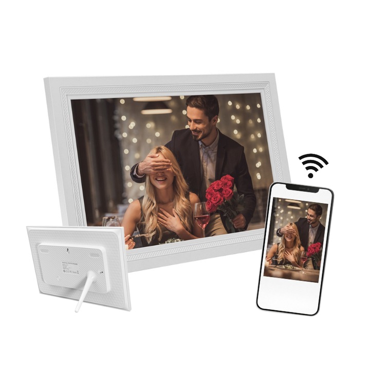 Rama foto digitala VIS, wifi, 32GB, alb, 10,1 inch, touchscreen IPS, rezolutie 1280x800