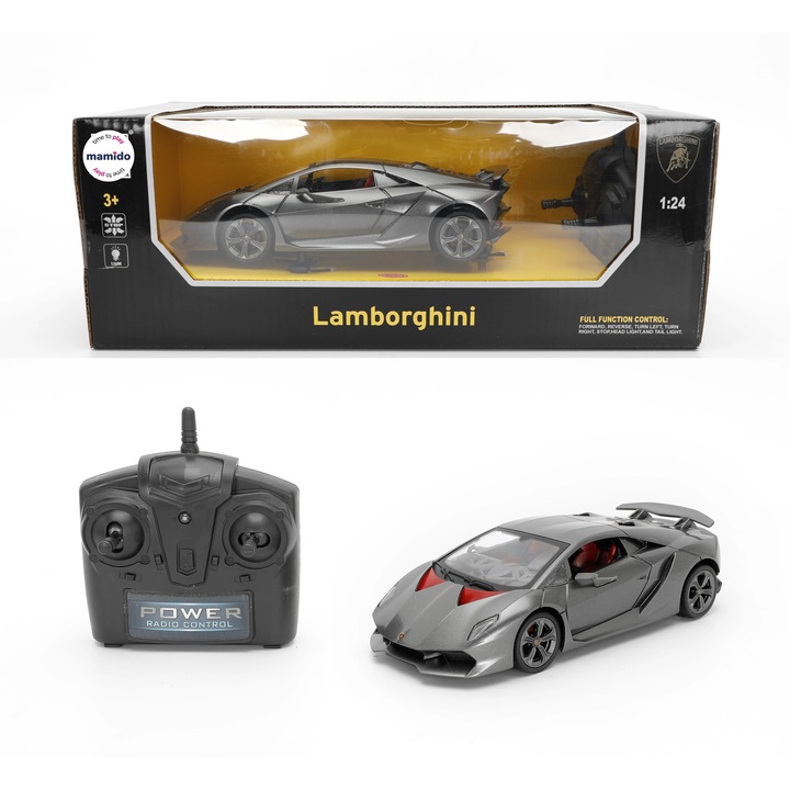 Mamido Távirányítós autó Lamborghini Sesto Elemento szürke 1:24 MT1326