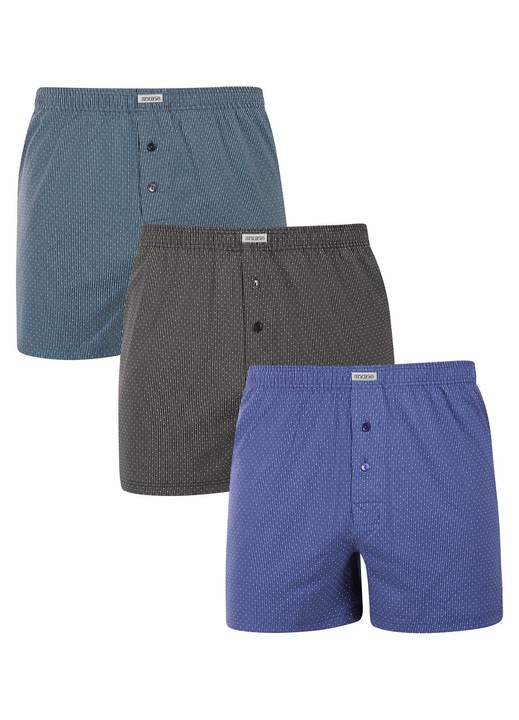 Chiloti barbatesti Andrie set 3PACK, multicolori, bumbac 100%, croiala confortabila, L INTL