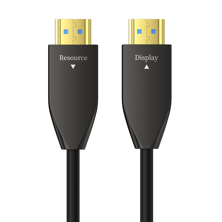 Видео кабел HDMI 2.1 AOC, Garsonal®, 10 M, оптично влакно, поддържа 8K 60Hz, 4K 120Hz, 48 Gbps, динамичен HDR, съвместим с HDCP 2.2 и 2.3, еднопосочен, съвместим с PS5 / Xbox X / TV / Проектор / Монитор