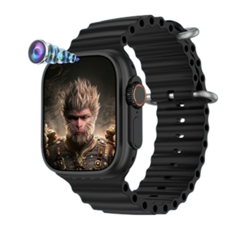 Смарт часовник HERUSI 4G с GPS, HD видео разговор, 4GB RAM, 64GB, черен