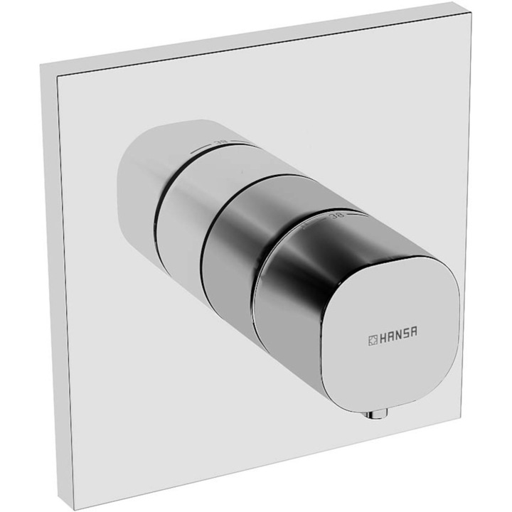 Hansa termosztátos zuhanycsaptelep, króm, 25 l/perc, 150x150mm, falba süllyesztett