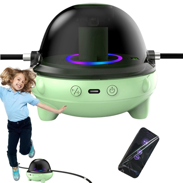 Masina de sarit coarda cu telecomanda si pentru interior, LYCENXI, cu ecran mare pentru antrenament, verde