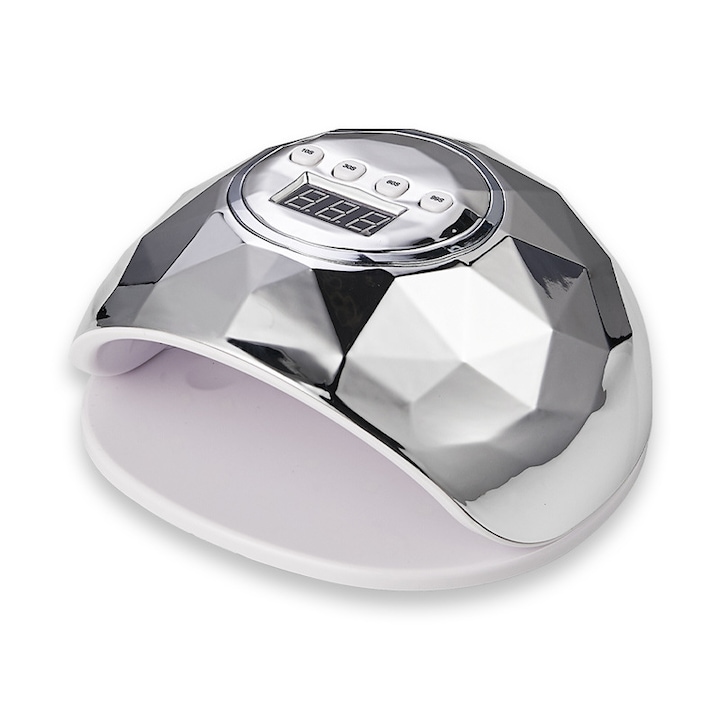 Лампа за нокти Сушилня за нокти Подходяща за гел и обикновен лак за нокти 86W Бързо сушене за гел лак Регулируеми 4 предварително зададени таймера Интелигентен сензор (сребрист)