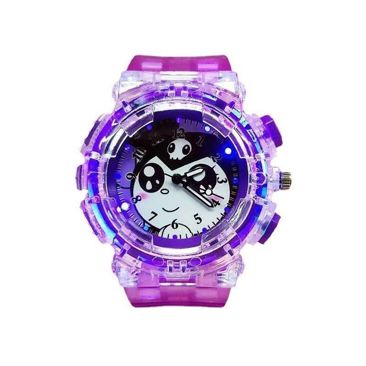 Ceas copii, design cartoon, display luminos, miscare quartz, usor de purtat