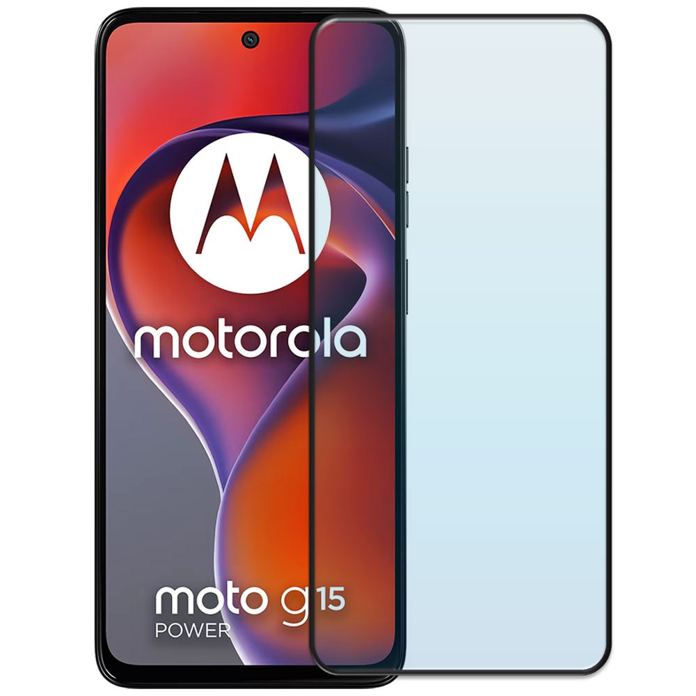 Folie din sticla securizata pentru Motorola Moto G15 Power, HAMSTERBOX Glass Shield, Protectie completa ecran, Full face, Aplicare rapida, Case Friendly, Transparenta