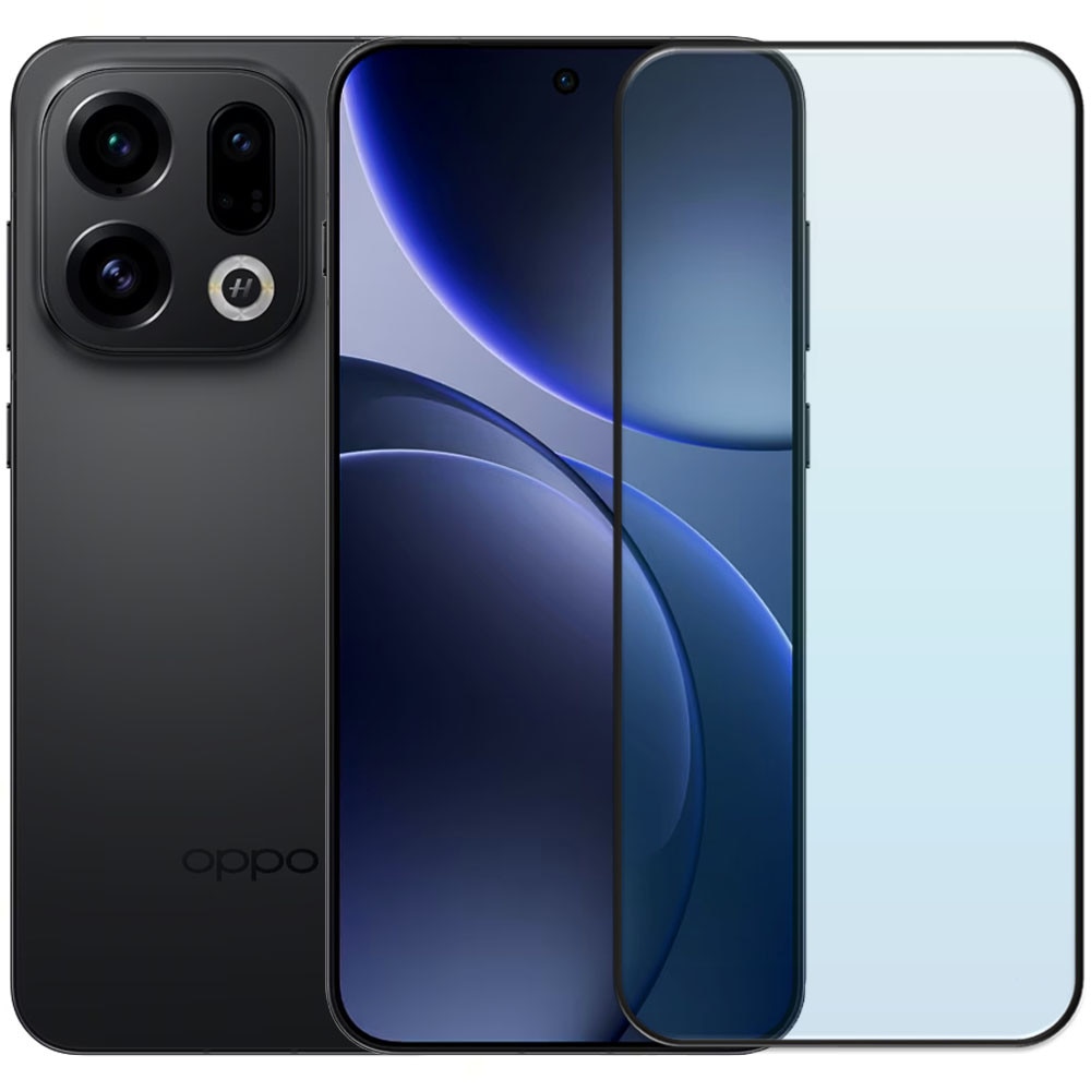 Folie din sticla securizata pentru Oppo Find X9, HAMSTERBOX Glass Shield, Protectie completa ecran, Full face, Aplicare rapida, Case Friendly, Transparenta