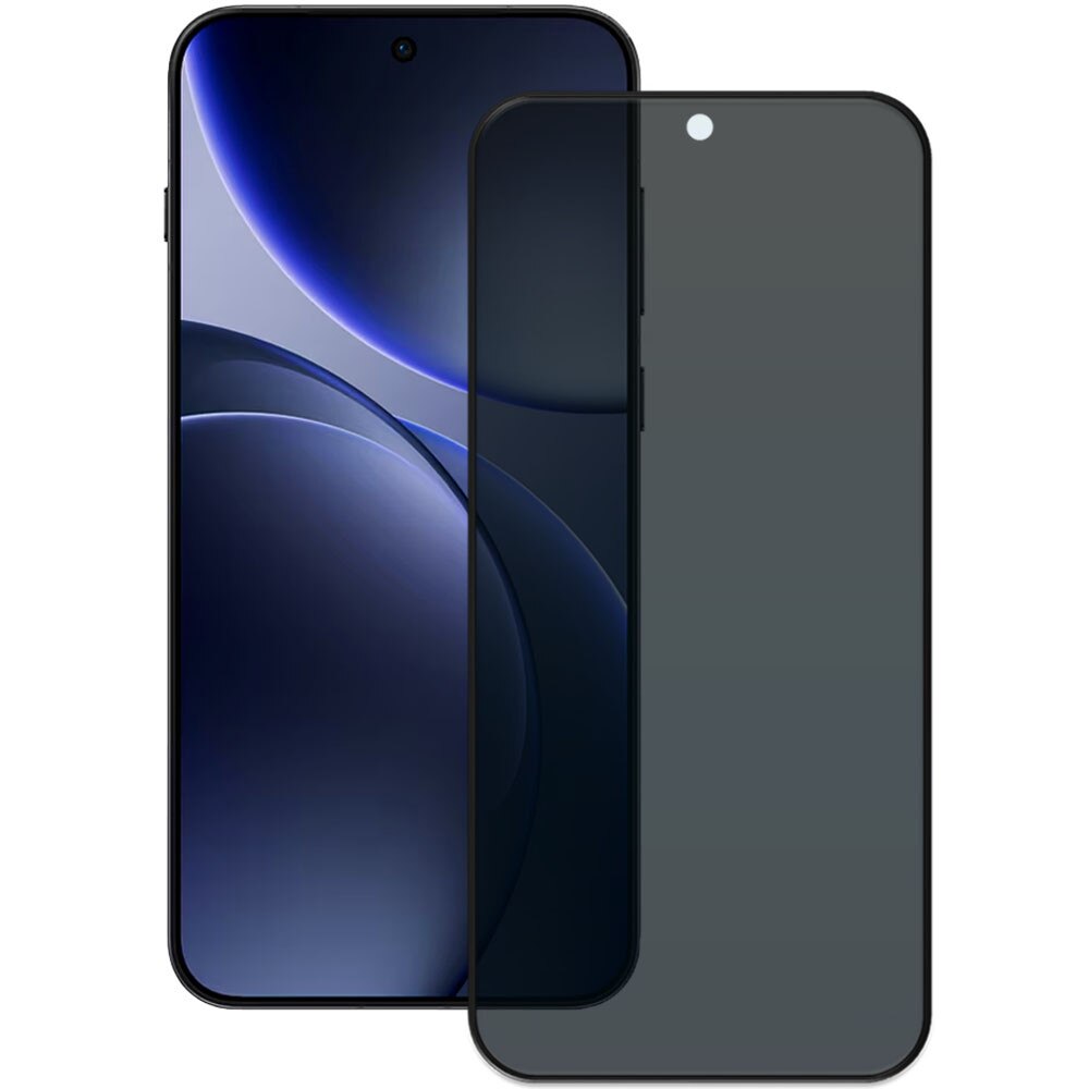 Folie din sticla securizata pentru Oppo Find X9, HAMSTERBOX Privacy Shield, Protectie completa ecran, Full face, Aplicare rapida, Case Friendly, Negru