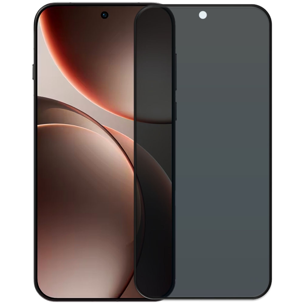 Folie din sticla securizata pentru Oppo Find X9 Pro, HAMSTERBOX Privacy Shield, Protectie completa ecran, Full face, Aplicare rapida, Case Friendly, Negru