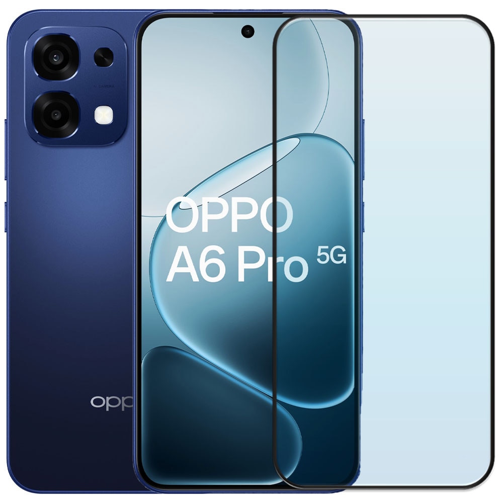 Folie din sticla securizata pentru Oppo A6 Pro 5G, HAMSTERBOX Glass Shield, Protectie completa ecran, Full face, Aplicare rapida, Case Friendly, Transparenta