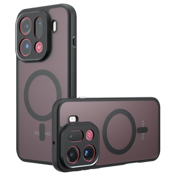 Калъф за Oppo Find X9 Pro 5G Daden HaloFrost II, MagSafe, Противоударeн, Безжично зареждане, Премиум качество, Черен