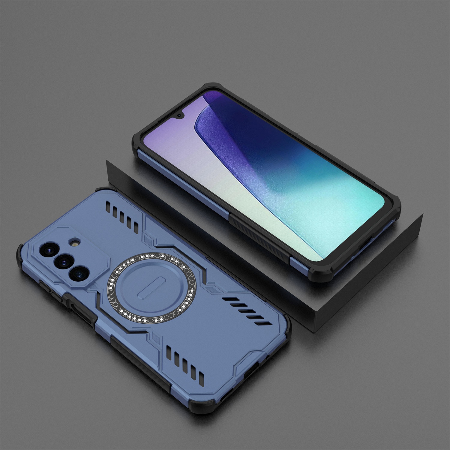 Husa pentru Samsung Galaxy A17 ArmorMag, Magsafe, Antisoc, Calitate Premium, Protectie Superioara, DaDen, Albastru
