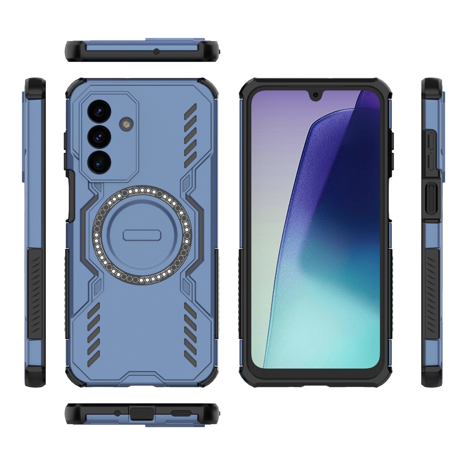Husa pentru Samsung Galaxy A17 ArmorMag, Magsafe, Antisoc, Calitate Premium, Protectie Superioara, DaDen, Albastru
